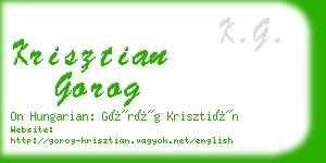 krisztian gorog business card